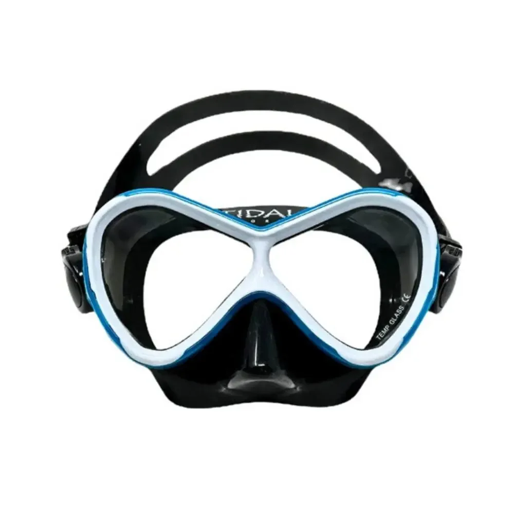 Tidal Sports Kids Snorkel Scuba Mask with Anti-Fog Technology Blue White Black
